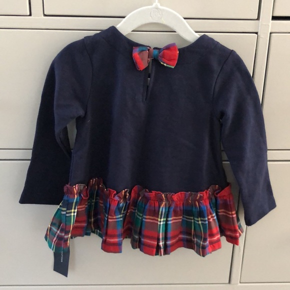 Toddler girls’ Tommy Hilfiger shirt with plaid detail. New with tags Never worn! - Picture 2 of 2